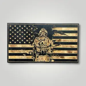 Soldier Wooden Flag