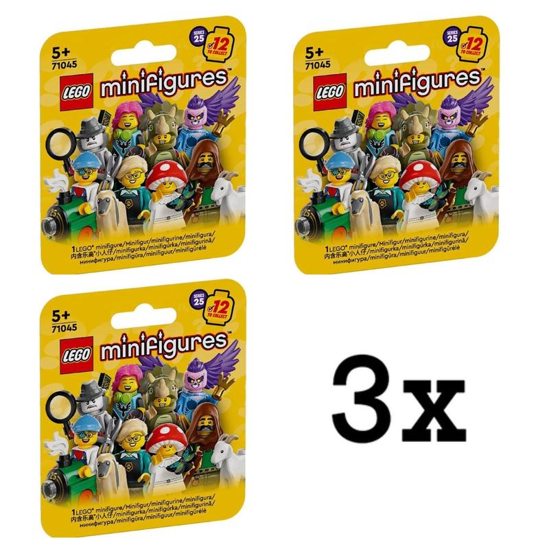 3x LEGO Series 25 Minifigure 71045 Boxes