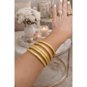 Daphne Matte Gold Bangle Bracelet
