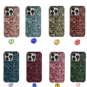 [IP 16 & IP 17 NEW] Glass Mosaic Tiles Faux Stained Glass Collection Printed Tough Phone Case for iPhone 17 16 15 14 13 12 11