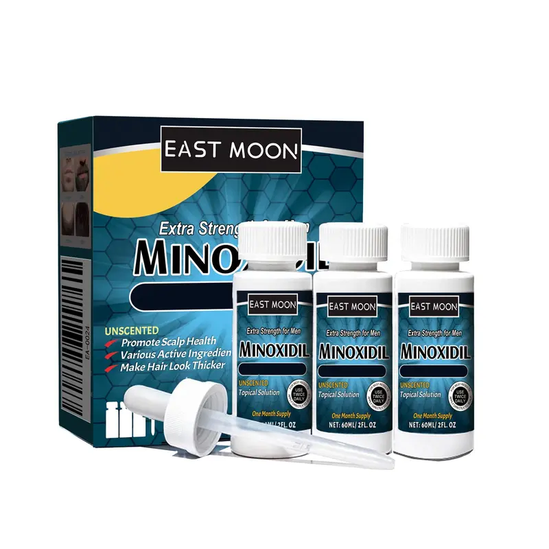 Unisex Minoxidil Dropper Serum for Thinning Hair & Beard Care, Lightweight Unscented Easy-Absorption Daily Hair Treatment Liquid for Scalp Use to Promote Thicker Growth
