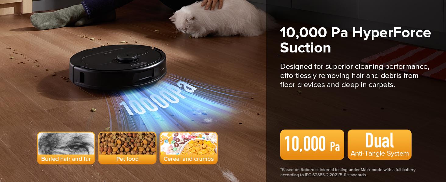 Roborock Qrevo Series Robot Vacuum and Mop, 10,000Pa suction, Self-Drying, Auto Mop Washing, Self-Emptying & Refilling, 10mm Mop Lifting, Smart Obstacle Avoidance (QV 35S) #TikTokShopJumpstartSale