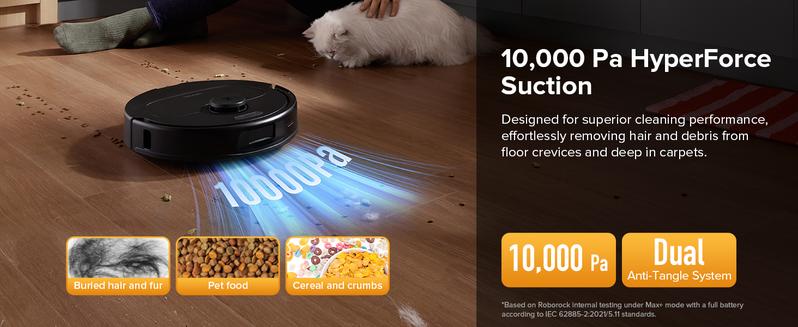 Roborock Qrevo Series Robot Vacuum and Mop, 10,000Pa suction, Self-Drying, Auto Mop Washing, Self-Emptying & Refilling, 10mm Mop Lifting, Smart Obstacle Avoidance (QV 35S) #TikTokShopJumpstartSale