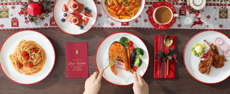 MALACASA Santa Claus / Christmas Tree 30-Piece Dinnerware Set (Service for 6) - New and Improved- Fine Earthenware Holiday Dinner Set - Microwave & Dishwasher Safe Winter Holiday