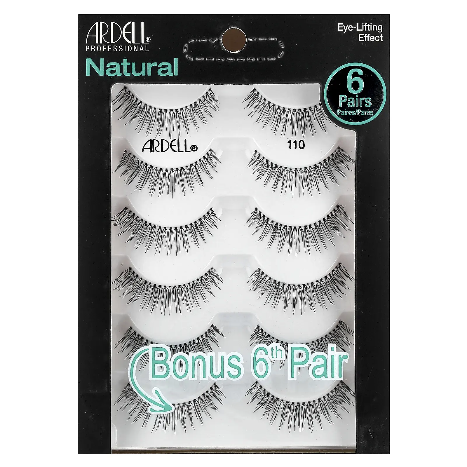 Ardell Natural Lashes, 110, 6 Pairs