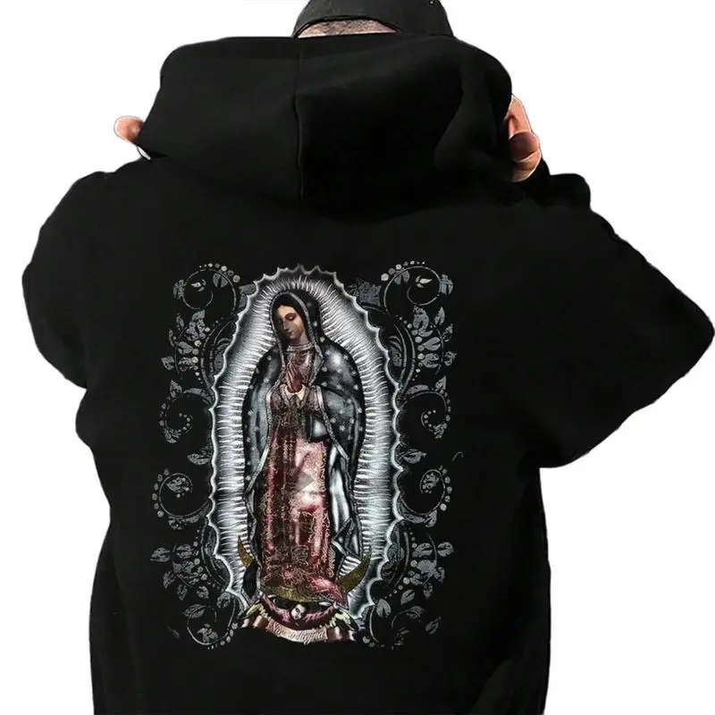 Our Lady Of Guadalupee Virgin Mary Virgen Morena Hoodie Unisex Classic Cotton Fabric