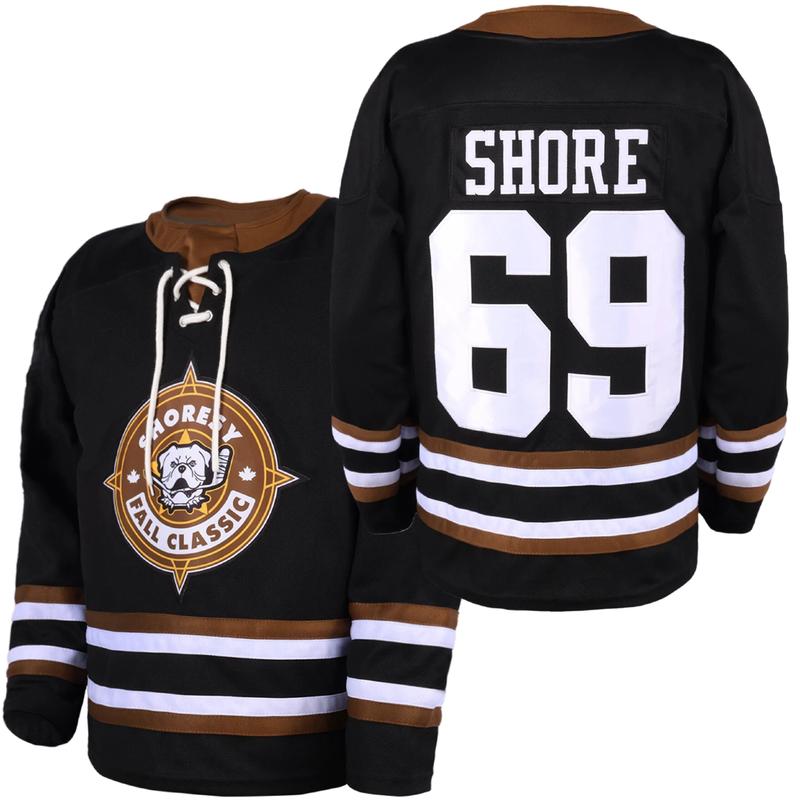 Men'S #69 Shore Sudbury Blueberry Bulldogs Embroidered Hockey Jersey, Breathable And Comfortable, Featuring Patterned Numbers And Names, Suitable for Hockey