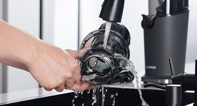 GDOR Cold Press Juicer with 5.3" Wide Feed Chute 150NM Powerful Motor Slow Masticating Extractor High Juice Yield Easy to Clean Fits Whole Fruits & Vegetables Black