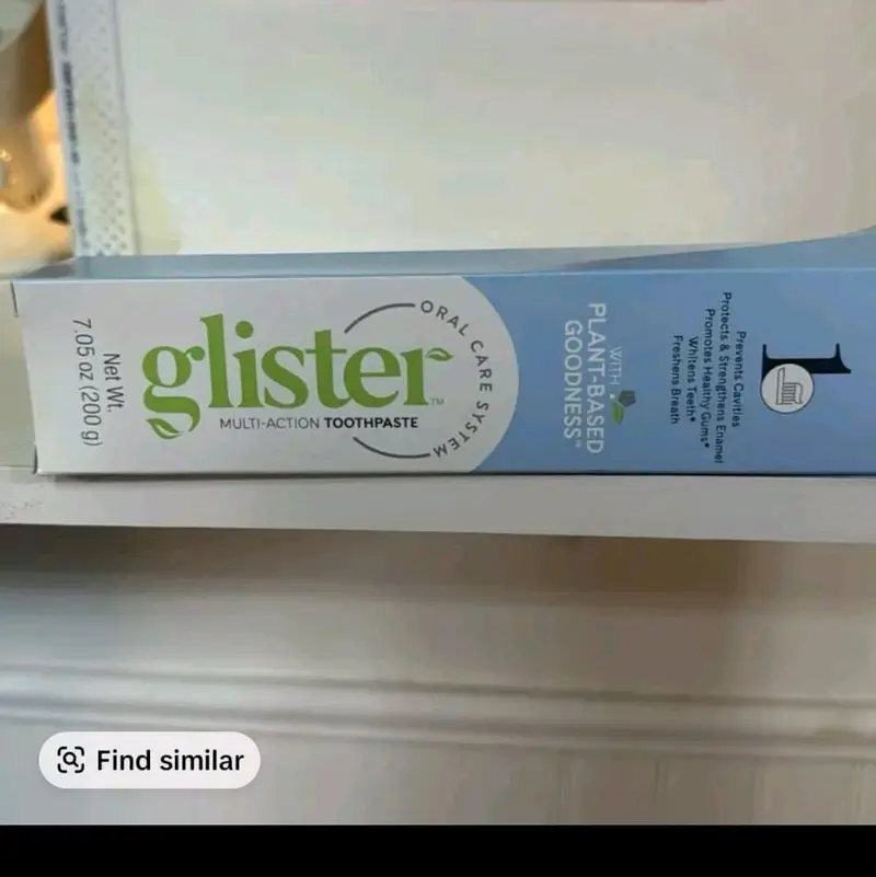 Taïna store,  Glister Multi-Action Toothpaste with Plant-Based Goodness 200g for Oral Care Prevents Cavities Strengthens Enamel Whiten Teeth Remove Plaque Freshen Breath