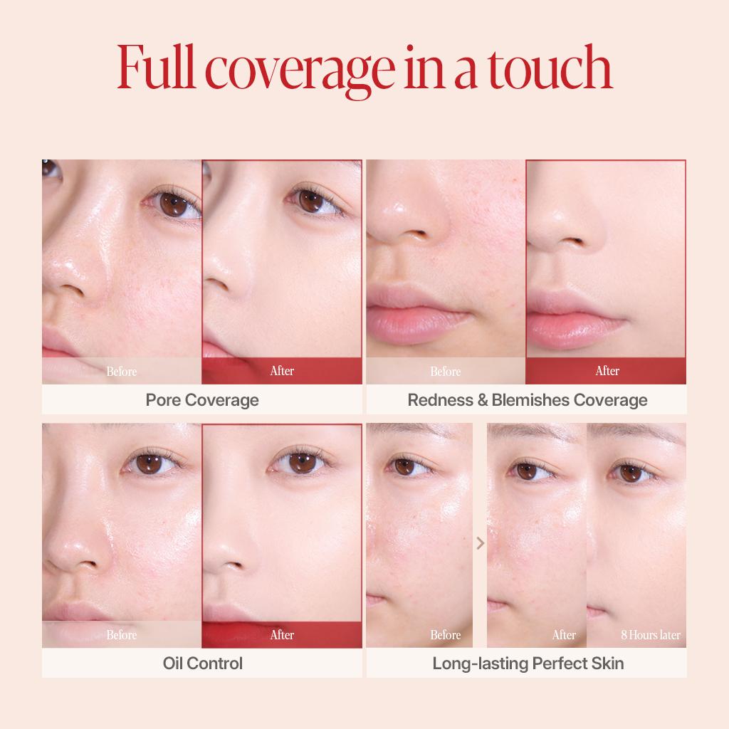 [Espoir Official][Bundle] Water Splash Sun Serum SPF 50+ & Be Velvet Cover Cushion Foundation | Hydrating Sunscreen Base & Full Coverage Cushion