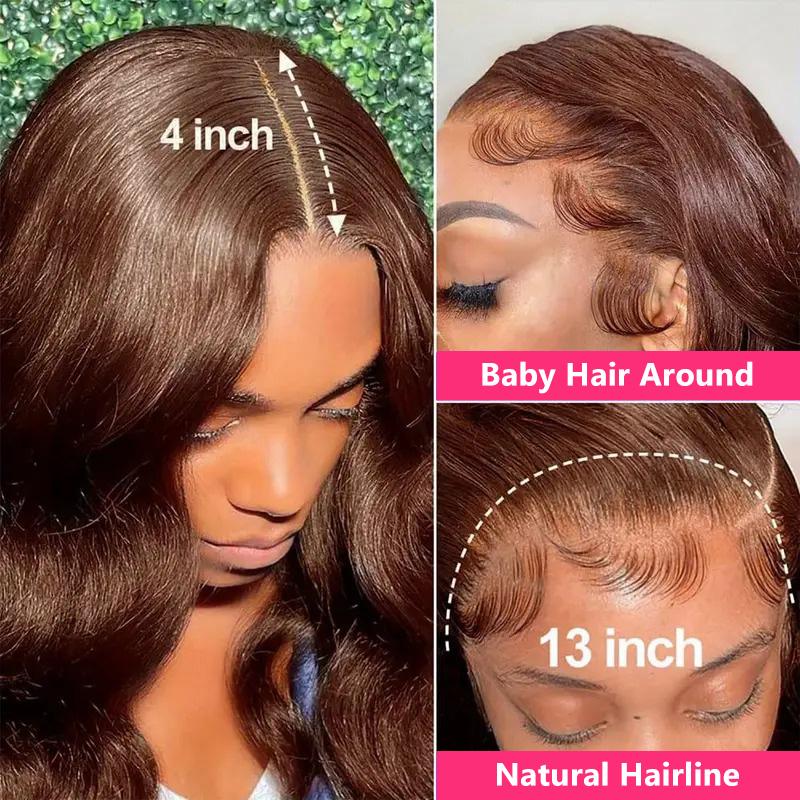 Bling Hair 30 32inch Chocolate Brown Body Wavy 13x4 Transparent Lace Front Human Hair Wigs Pre-plucked 180Density 13x6 Frontal Transparent Lace Wig For Women TikTokShopBlackFriday Bling Hair 30 32inch Chocolate Brown Body Wavy 13x4 Transparent Lace Front Human Hair Wigs Pre-plucked 180Density 13x6 Frontal Transparent Lace Wig For Women TikTokShopBlackFriday