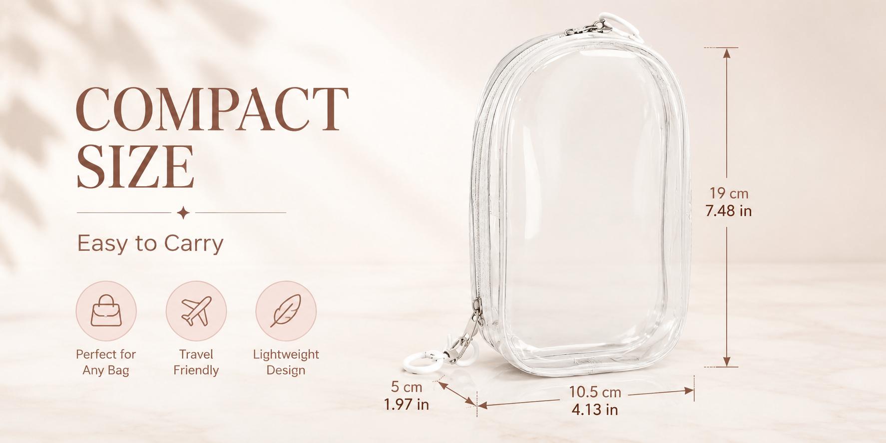 Transparent Toiletry Bag for Travel Use, Waterproof Metal Zipper, Easy Inspection, Universal Makeup Organizer (Beauty & Personal Care Tool) Transparent Toiletry Bag for Travel Use, Waterproof Metal Zipper, Easy Inspection, Universal Makeup Organizer (Beauty & Personal Care Tool)