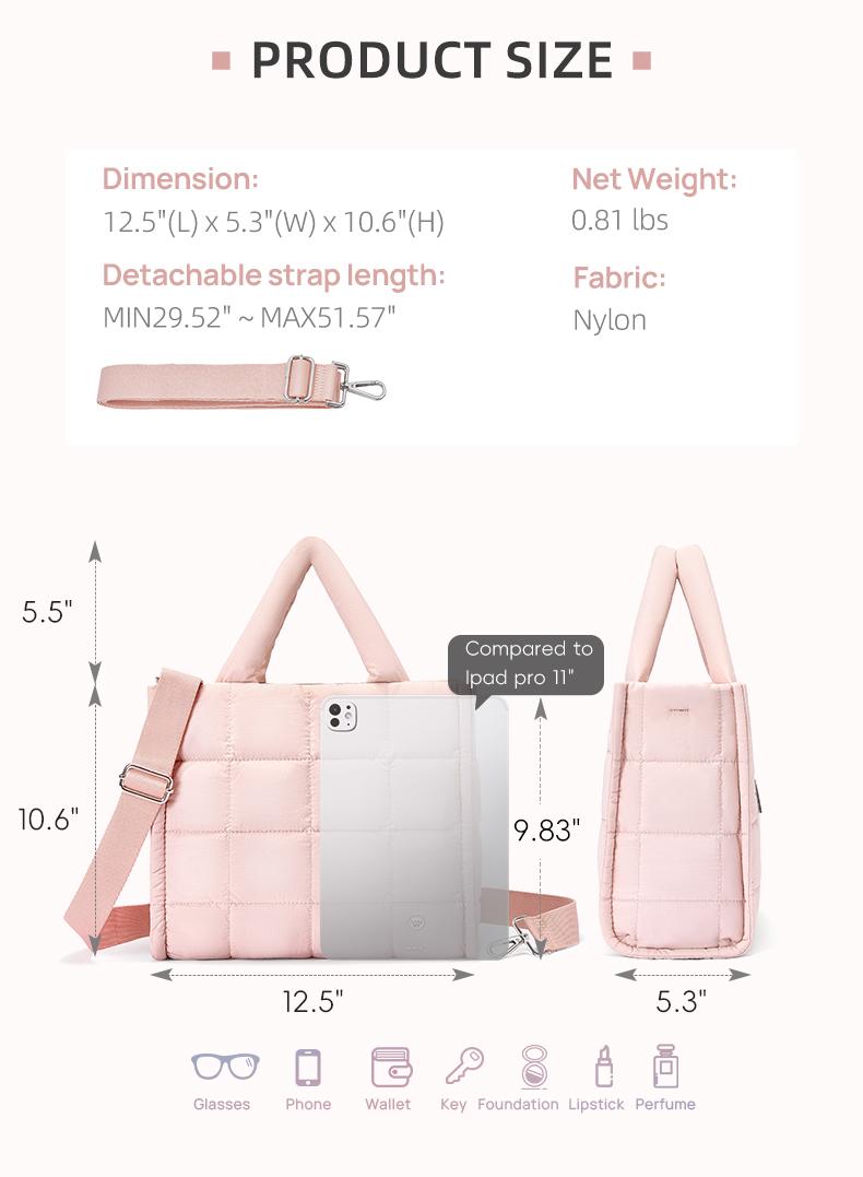 WESTBRONCO Bubble Puffer Tote Bag 2026 Spring Trendy Viral Quilted Crossbody Purse Fashion Bag for Women Mom Shoulder Handbag Work University Diaper Bag Durable Waterproof Bag Travel Essentials Purse Gift for her TikTokShopStockUp summervibes