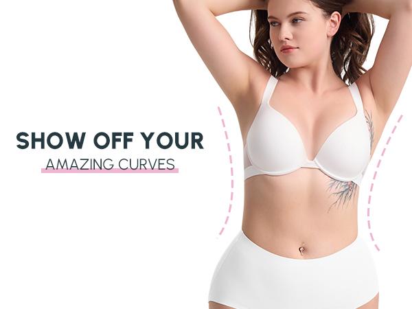 FallSweet Push Up T Shirt Bra for Small Chested Women Underwire Plunge Padded Lift Up Bra