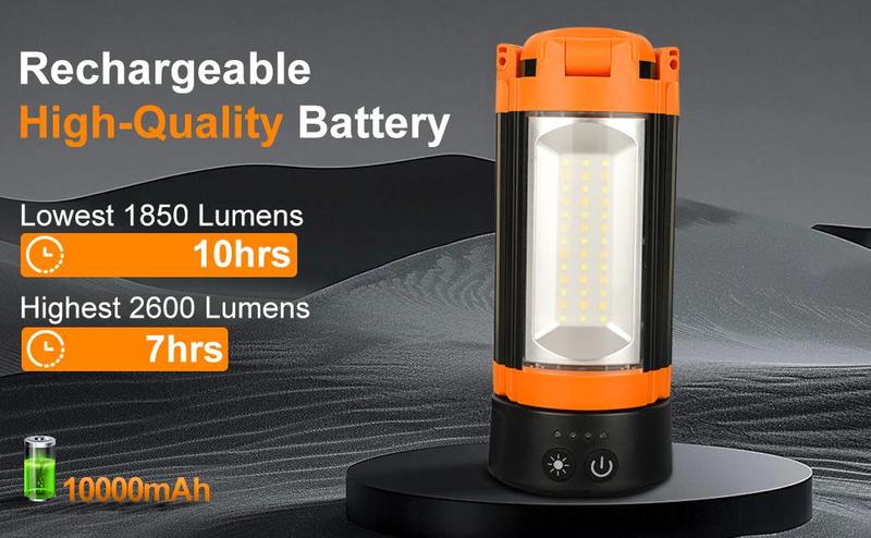 CuLiDing Rechargeable 10000mAh Camping Light with Stand, 73" Tall Portable Cordless,Multiple adjustable lumens, 3000/4000/6000K Dimmable with Detachable Tripod