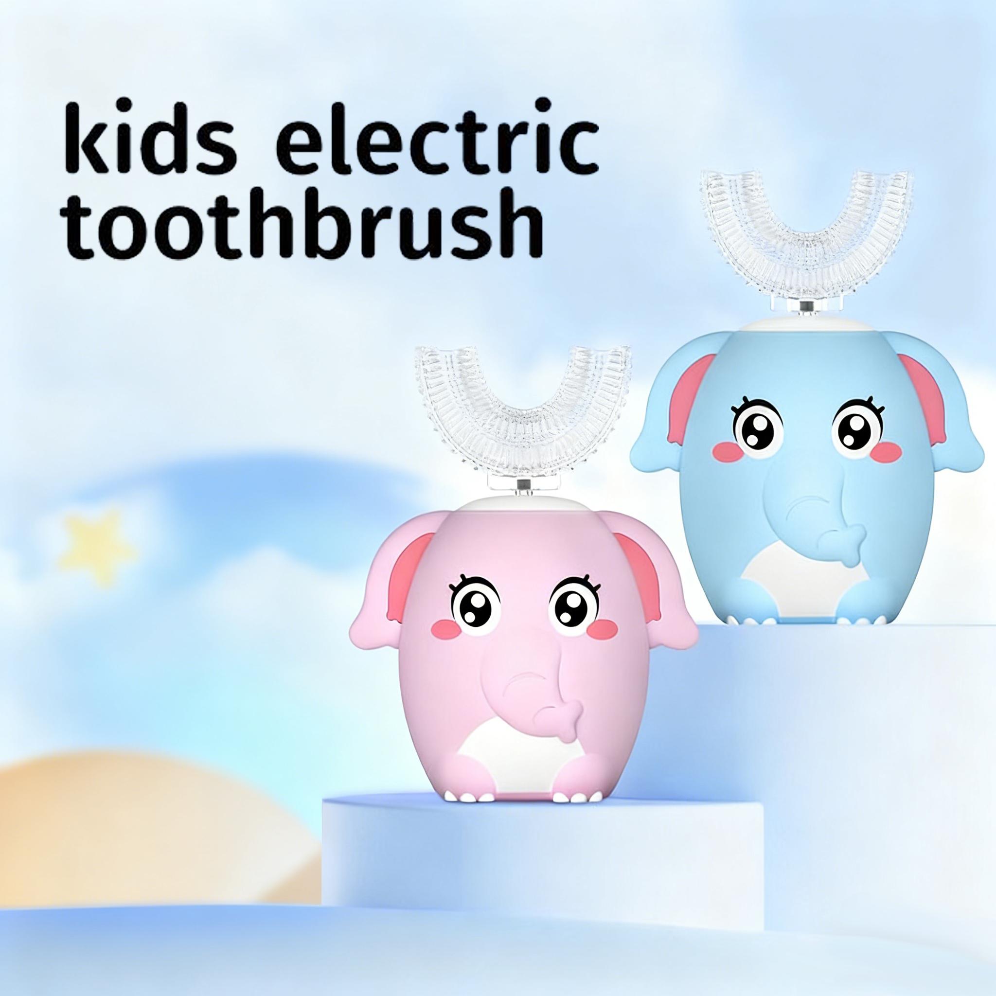 Kids Electric U Shaped Toothbrush Children Rechargeable Sonic Toothbrush Toddler baby toothbrushes Full Mouth 6 Cleaning Modes Oral hygiene