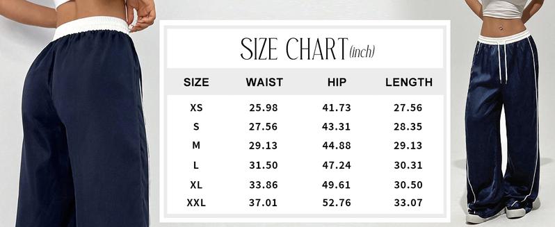 Tanming Women's Wide Leg Track Pants Baggy Y2K Parachute Pants Slouchy Drawstring Waist Spring Jogger Sweatpants with Pockets Springfresh