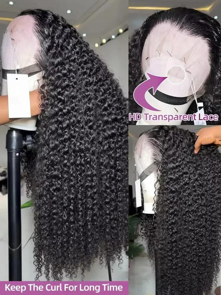 [Bling Hair ]  13x4 13x6 Deep Wave HD Lace Front Wig Human Hair 180% density Transparent Lace Frontal Wigs For Women Real Hair Wigs PrePlucked Lace Front Wig