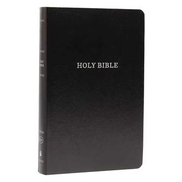 Used King James Version (KJV) Gift & Award Bible - Black Imitation Leather, Red Letter Edition with Maps, Charts, Baptism Resources by Thomas Nelson (English)