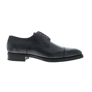 Di Bianco SBP896 Mens Black Leather Lace Up Oxfords & Lace Ups Cap Toe Shoes