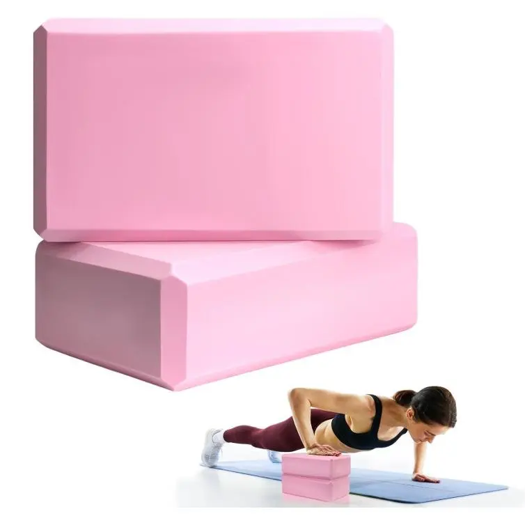 2Pcs Lightweight Foam Yoga Blocks - Better Balance, Stretching & Pilates Support Equipment for Yoga & Pilates Practice
