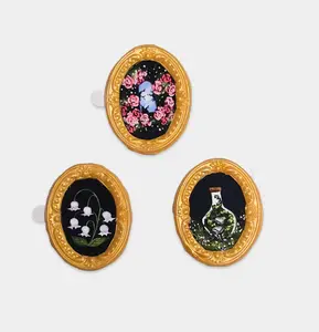 Mini Wax Frame Art – Set of 3 (Oval)