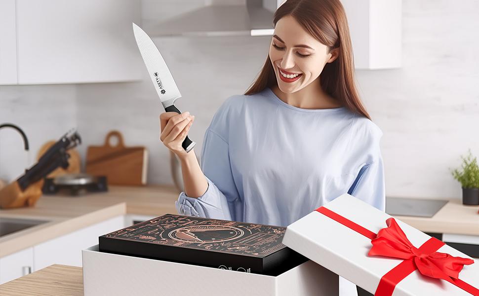 ASETY 15 PCS Kitchen Knives Set with Block NSF Built-in cooking Knife Sharpener Block German Stainless Steel Knife Block Set Full Tang professional Chef Knife Set Food sharp steak knife Meat Boning set for men's box gift Wooden Block Handles Holder ASETY 15 PCS Kitchen Knives Set with Block NSF Built-in cooking Knife Sharpener Block German Stainless Steel Knife Block Set Full Tang professional Chef Knife Set Food sharp steak knife Meat Boning set for men's box gift Wooden Block Handles Holder