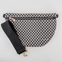 Woven Checkered Light Gray/Black