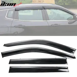 Window Visors Guard for Jeep Compass 2017-2026 Smoke Chrome Polycarbonate