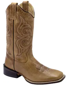 Old West Women's Cactus Western Boot Broad Square Toe - 18169