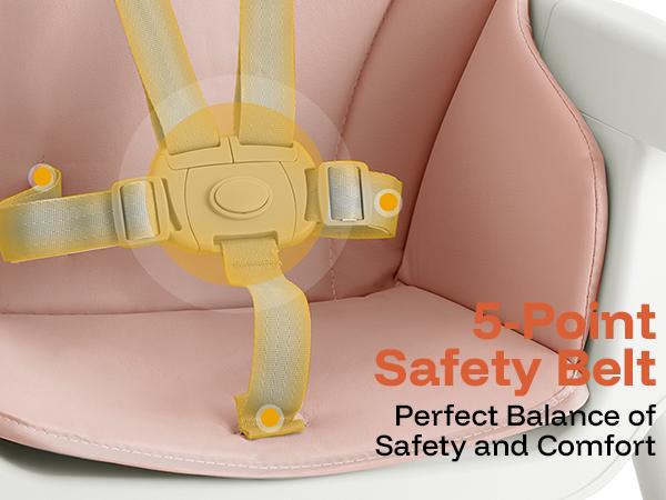 HARPPA 6-in-1 Convertible Baby High Chair, Foldable Highchair with Removable Tray, Baby Feeding Chair With Harness & Storage Basket, Christmas Toddler Gift, Baby Items