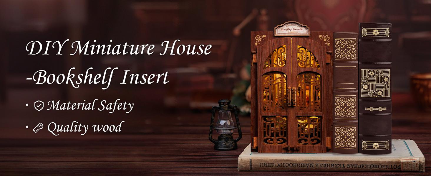 CUTEBEE Bookshop Memories Dollhouse Kit - Black Friday & Christmas Gift DIY Miniature House for Adults Teens Beginners, Vintage Bookshelf Decor, Step-by-Step Instructions, 137 Components, Perfect Gift for Family Friends CUTEBEE Bookshop Memories Dollhouse Kit - Black Friday & Christmas Gift DIY Miniature House for Adults Teens Beginners, Vintage Bookshelf Decor, Step-by-Step Instructions, 137 Components, Perfect Gift for Family Friends