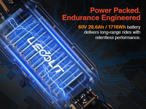 LEOOUT scooter new year Sales T85, 53MPH Top Speed, 60 Mi Max Range, 6000W Peak Motor, Smart Unlock Dashboard, Dual Suspension & Braking System, Dual Charging Ports, 11" Anti-Slip Tires