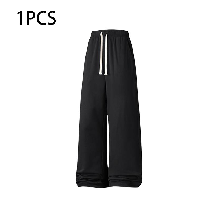 Men’s solid-color drawstring joggers, 100 Polyester, street-casual loungewear, comfortable fit, casual high-waisted drawstring jogger pants suitable for all seasons, ideal for men aged 20, Thanksgiving parties, and everyday wear.