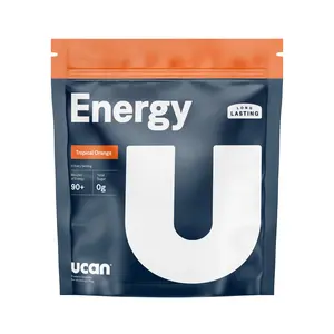 UCAN Orange Energy Drink Mix - 28 Servings, Powered by Patented SuperCarb, Crash-Free Energy, Zero Sugar, Easy on the Stomach