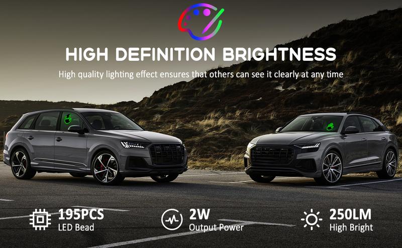 DIBMS Car Gesture Decorative Lights, Ambient Lighting, Rechargeable Led Gesture Lights for Car Road Rage Led Signs calm road rage,Remote Control Triple Mode Fun Finger Lights.  (1 Pacs) Automotive truck stuff