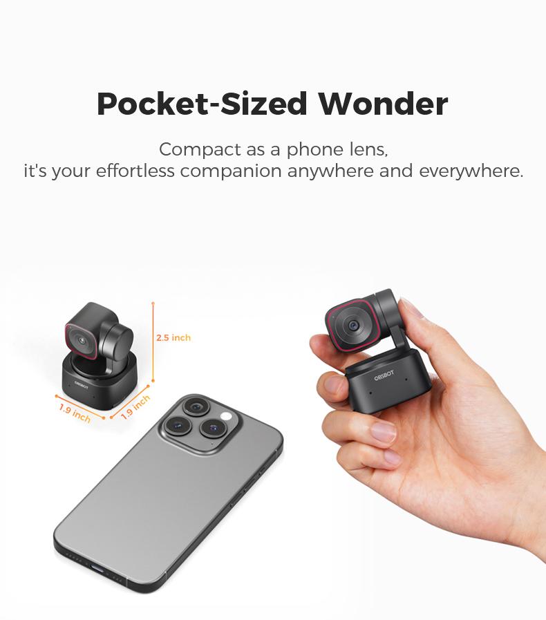 OBSBOT Tiny 2 Lite - Webcam 4K VoiceControl PTZ, Al Tracking Multi-mode & AutoFocus, Web Camera with 1/2" Sensor, GestureControl, 60 FPS, HDR Light Correction, Webcamfor PC, Streaming, Conference wyzewirelesscamera videogames