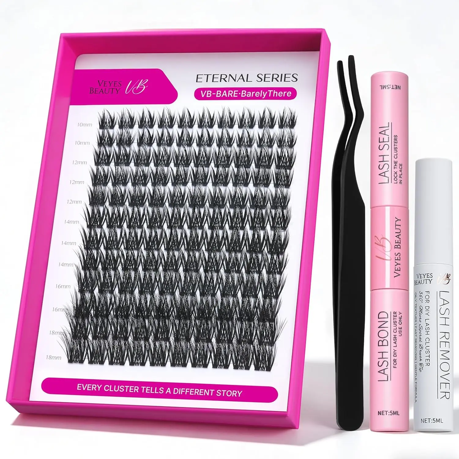 VEYESBEAUTY VB-Care/Bare/Fit/Baby False Eyelashes Eternal Series Lashes Barely There Natural Fluffy Lashes Upgraded 0.05mm Ultra-thin Band Low-density Fibers 50% Lighter Easy to Apply Beginner Friendly Makeup Cosmetic Eyelashes Extensions,sunscreen