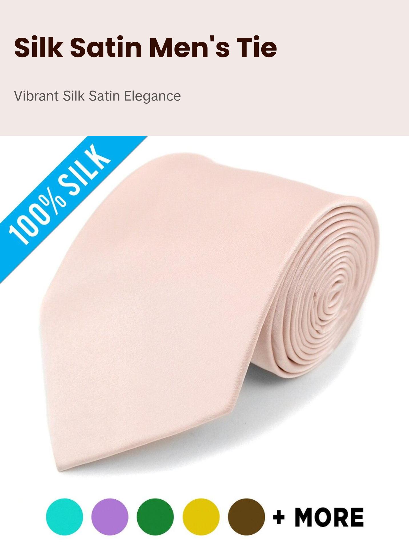 Luxury Silk Satin Tie - 32 Vibrant Colors, Perfect for Weddings, Business & Special Events