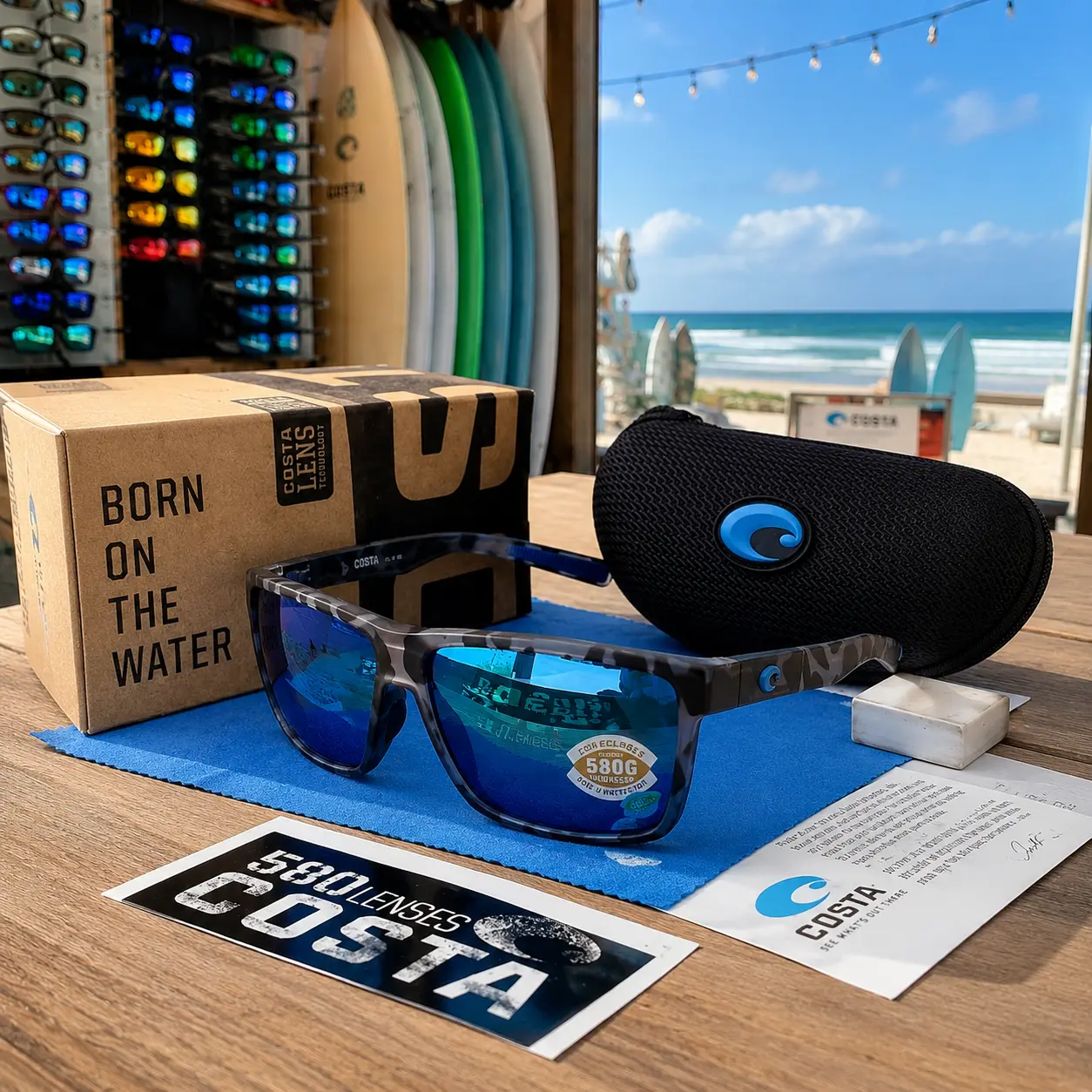 Costa 580G Polarized Sunglasses – Blue Mirror Lenses, Glare-Free Vision for Fishing & Outdoor Adventures