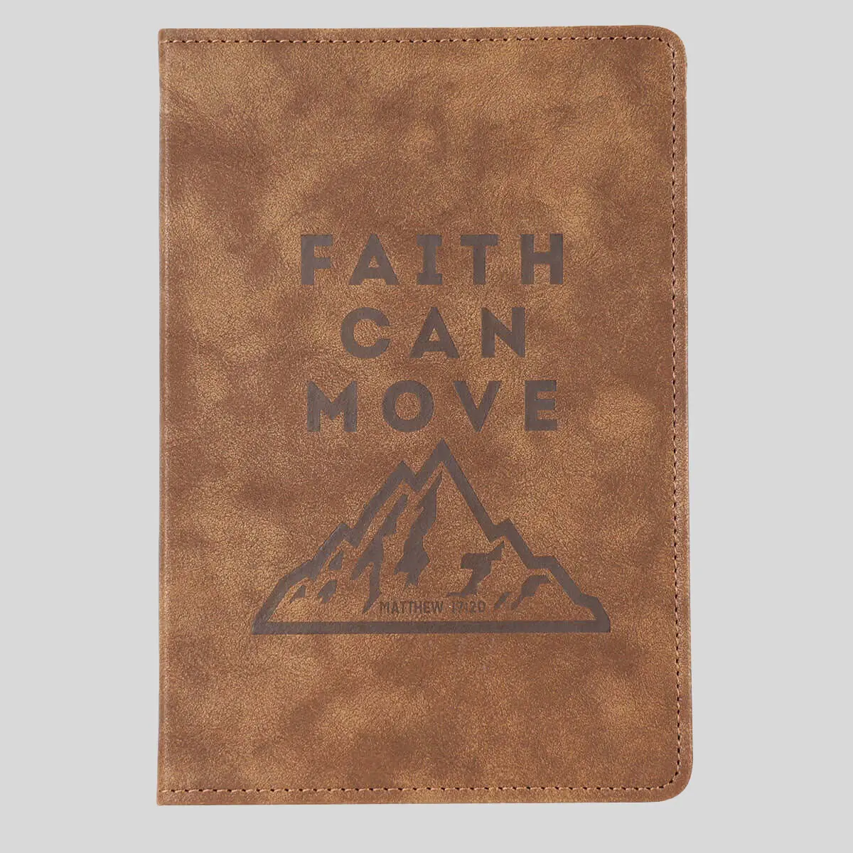 Kerusso Men's Faux Leather Bible Study Journal - Christian Style Notebook with Scripture & Inspirational Quotes, 192 Lined Pages, Ribbon Marker, 5.75in x 8.5in x 0.75in, Biblical Verse Office Stationery to Remind Yourself of God's Ability, Scripture And I