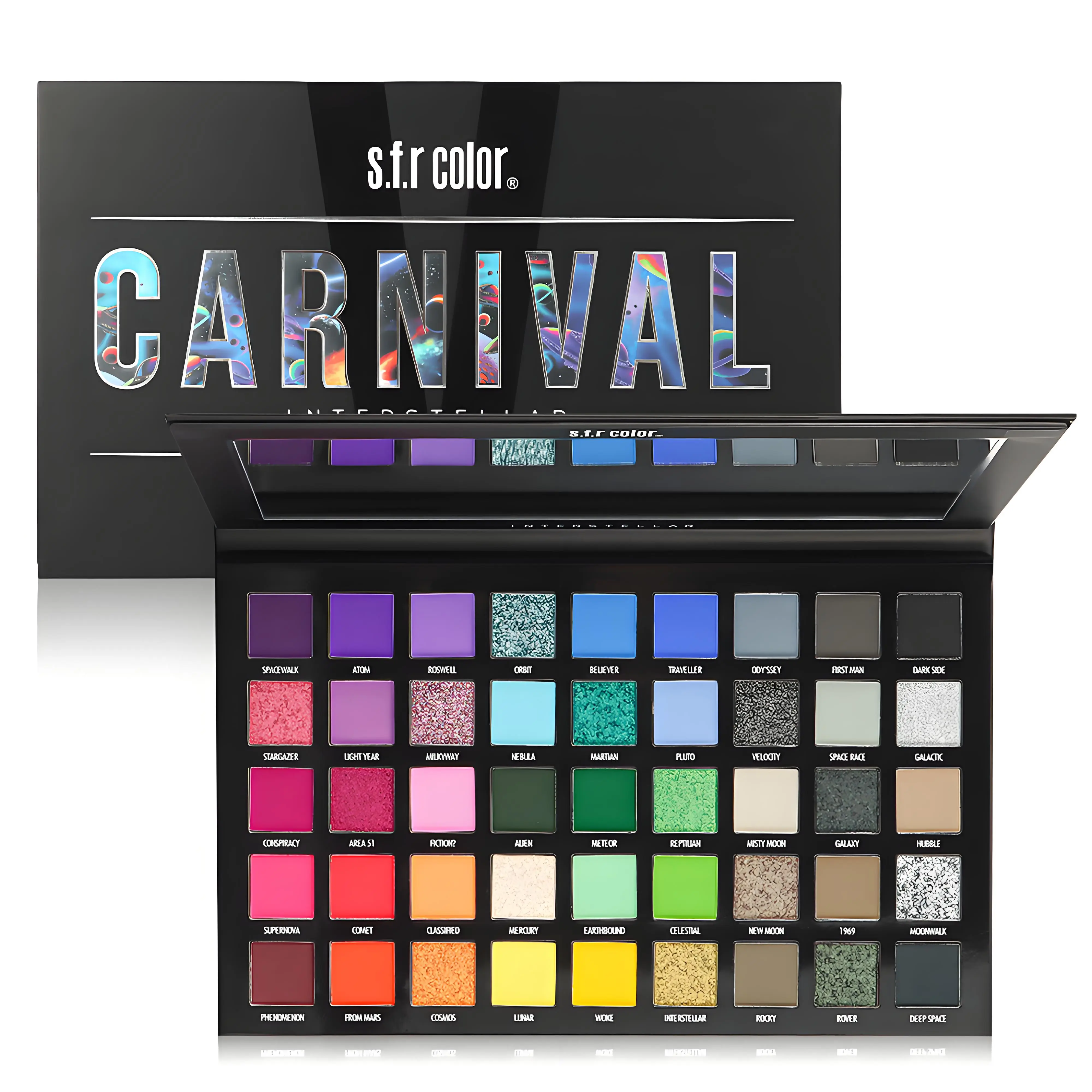 45-Color Carnival Eyeshadow platter, Pearlescent And Matte Effects, Daily Makeup, Party Makeup, Smoky Eye, Bridal Makeup, Ideal Mother'S Day Gift, Birthday Gift, Makeup Kit for Makeup Artists And Beginners