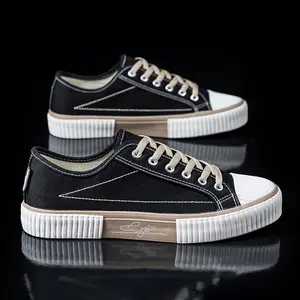 Women's Fashion Canvas Sneakers Low Top Canvas Shoes with Contrast Stitching Springfresh