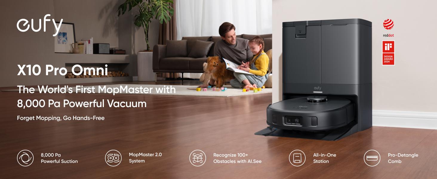 eufy 6-Pack Large Capacity Dust Bags Compatible with X10 Pro Omni Robot Vacuum