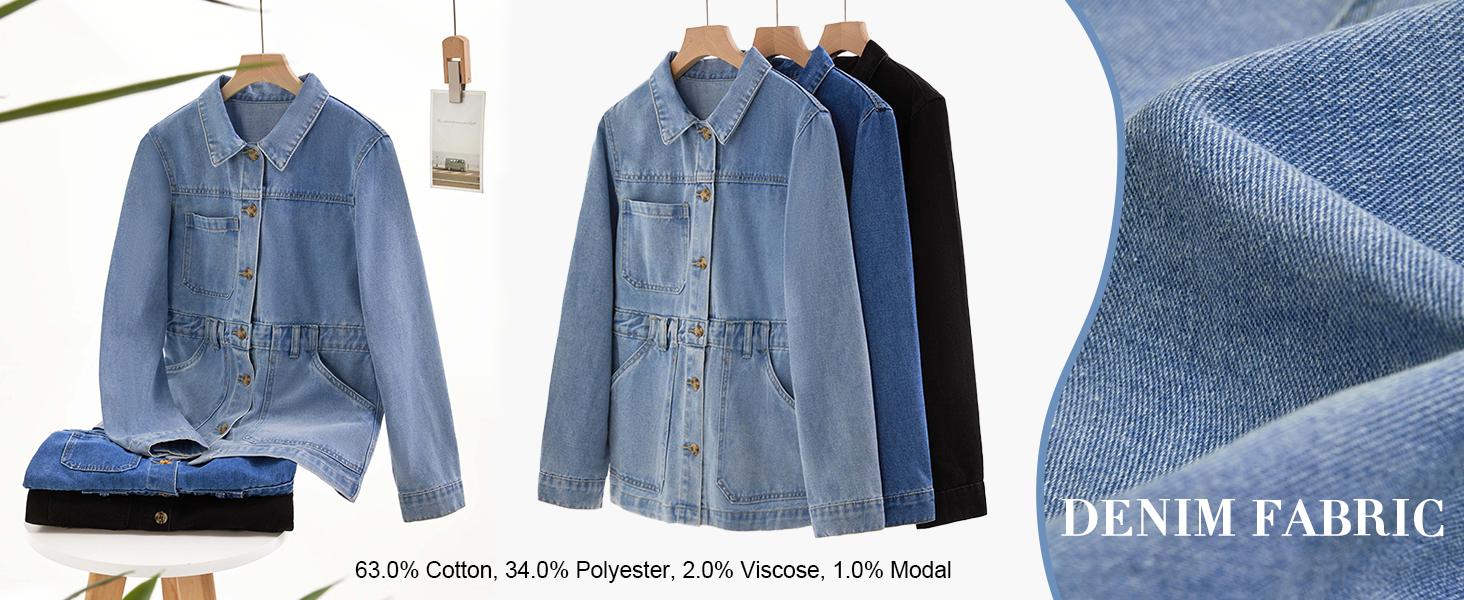 Imily Bela Womens Oversized Denim Jacket Distressed Button Down Boyfriend Jean Jackets 2026 Trendy Shacket