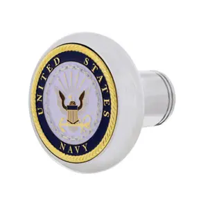 United Pacific – Navy Deluxe Military Medallion Air Valve Knob