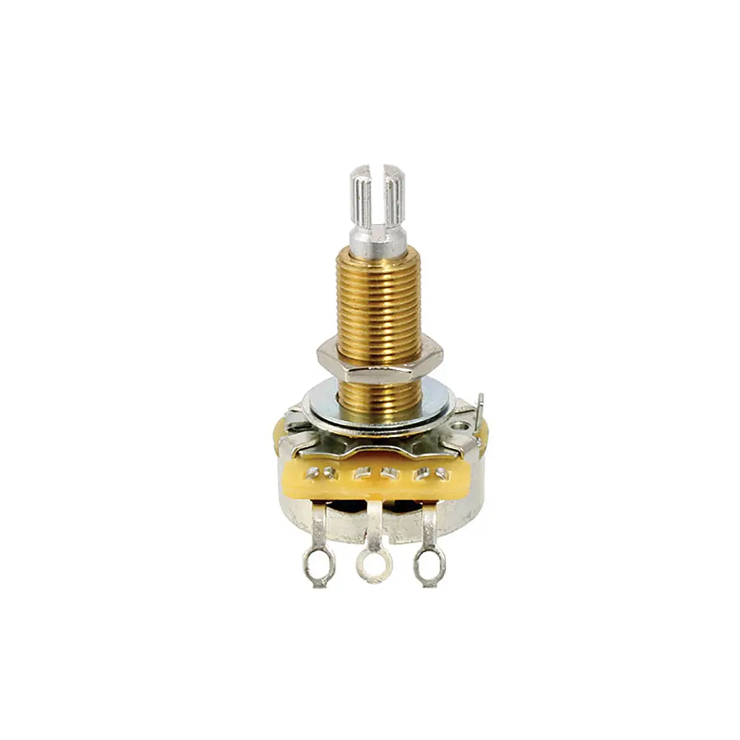 CTS 1 Meg Split Linear Potentiometer with 3/4" Long Threaded Bushing, Threaded Base, Shaft – Musical Instrument Hardware Accessory for Instrument Builders, 3/4 Inch
