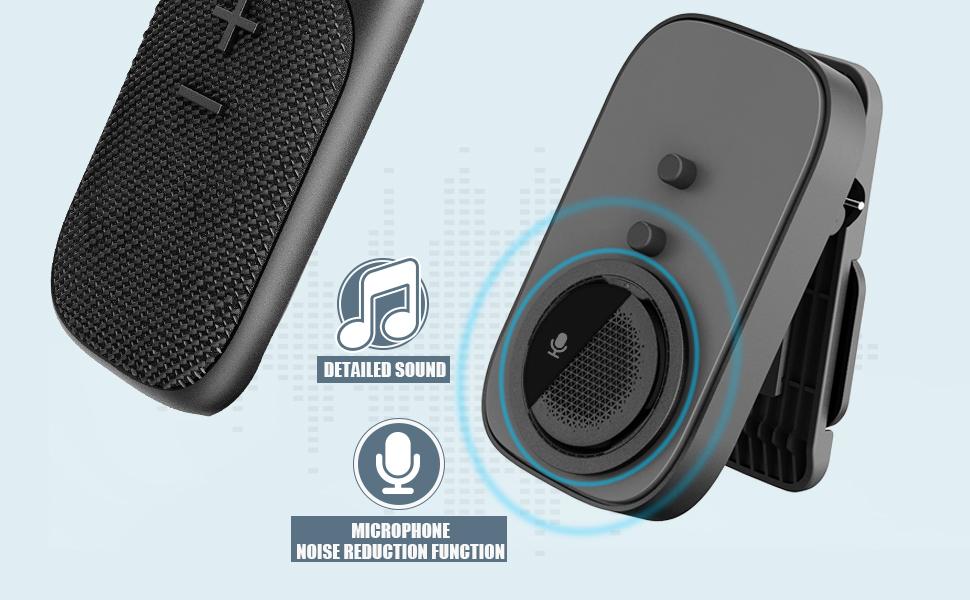 Wearable Bluetooth Speaker - Magnetic Clip-On Wireless Portable Outdoor Speakers- Clip Waterproof Speaker with Microphone -Hands-Free Music & Calls