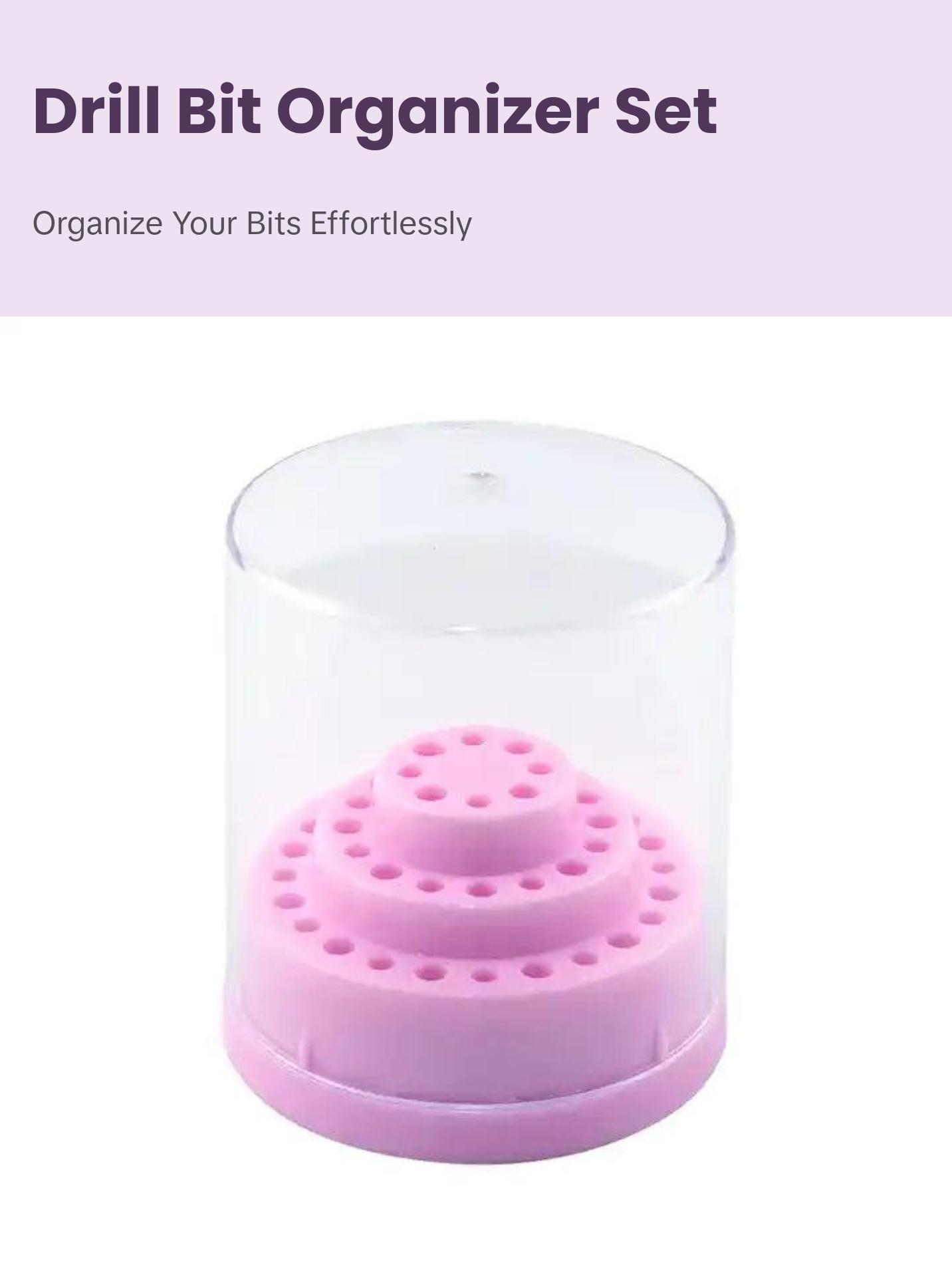 Round Drill Bit Holder with Lid