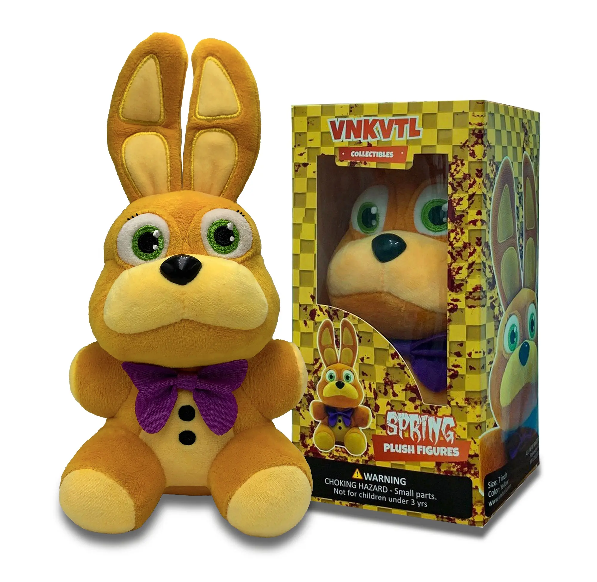 Spring Bonnie Plush Birthday Gift For Kids, Bonnie Plushie With Soft And Comfortable Cotton, Decor Bonnie Bear Plush, Toy Bonnie Plushie For All Ages, 7 Inch Game Plush.